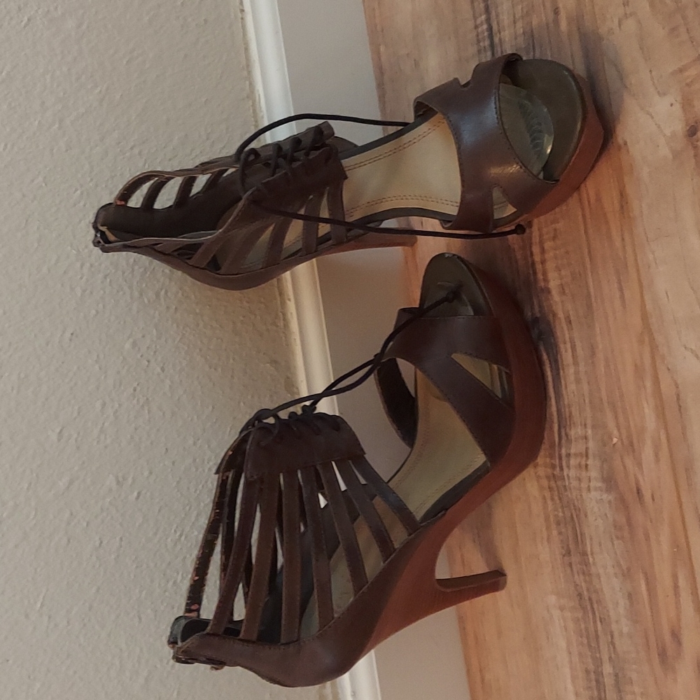 Brown Lecity High Heels size 8